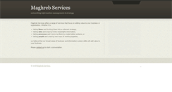 Desktop Screenshot of maghrebservices.com